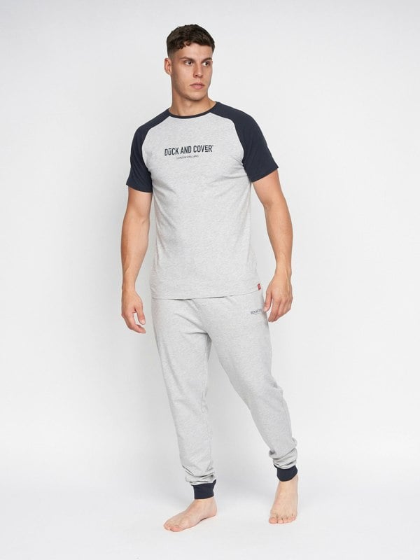 Duck and Cover Vianney Loungewear Set Grey Marl