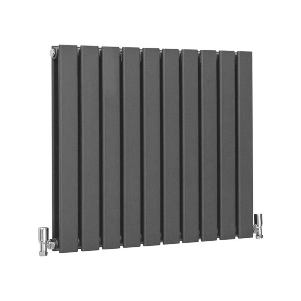 Designer Flat Panel Radiator - Anthracite Grey (600mm x 700mm)