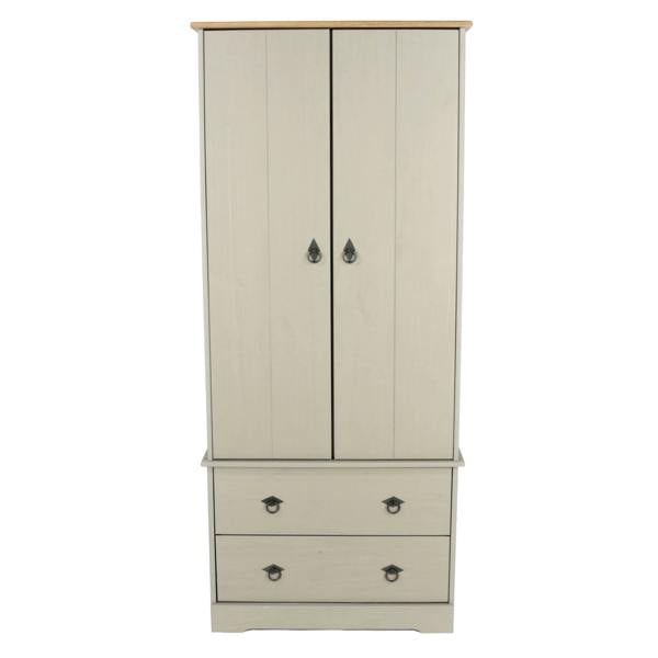Core Products Corona Grey Modern 2-Door & 2-Drawer Wardrobe