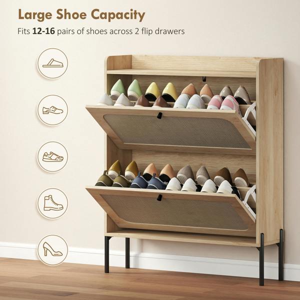Flip-down Shoe Cabinet