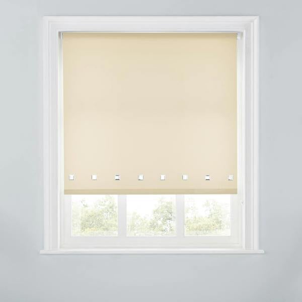 A.Unique Home Trimmable Square Eyelet Roller Blind - 2FT - NATURAL - 60cm(W)x170cm(L)