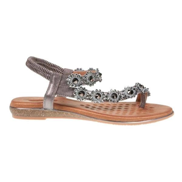 Lunar Womens/Ladies Charlotte II Sandals - Pewter - 