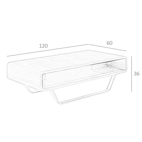 Angel Cerdá Rectangular Coffee Table Walnut and Chrome-plated Steel 2002