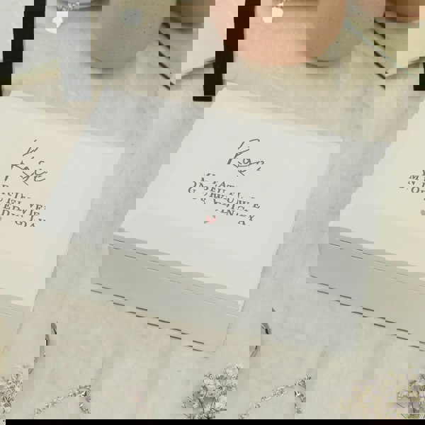 Personalised Memento Company Personalised White Wooden Jewellery Box