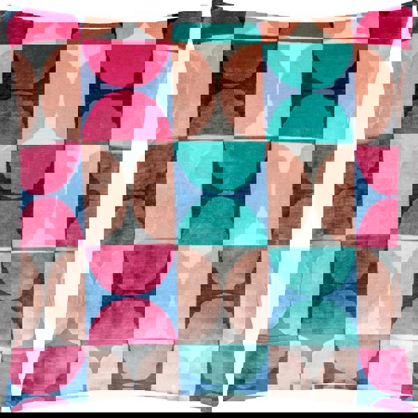 Paoletti Bardot Cut Velvet Cushion Cover - Magenta/Blue