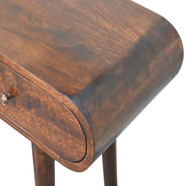 Artisan Furniture Light Walnut Curved Edge Console Table