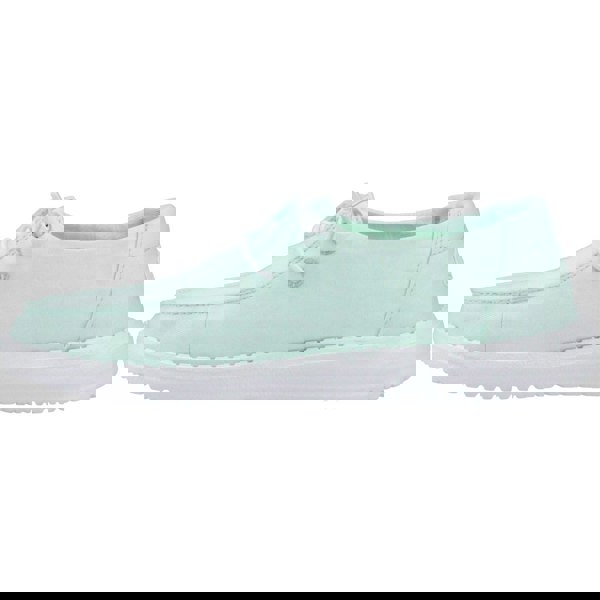 HEYDUDE Wendy Canvas 100% Cotton Women's Bay Blue Moccasins Shoes