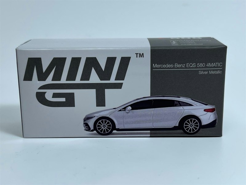 Mini GT Mercedes Benz EQS 580 4MATIC Silver Metallic LHD 1:64 Scale MGT00508L