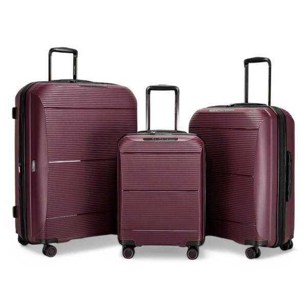 Eagle Luggage Expandable Hard Shell PP 8 Wheel Luggage Travel Cabin Holiday Bags Suitcase Set