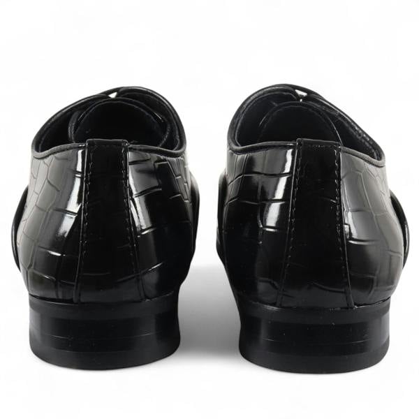 Dolcetto Men's Black Classic Lace-Up Oxford Derby Formal Shoes