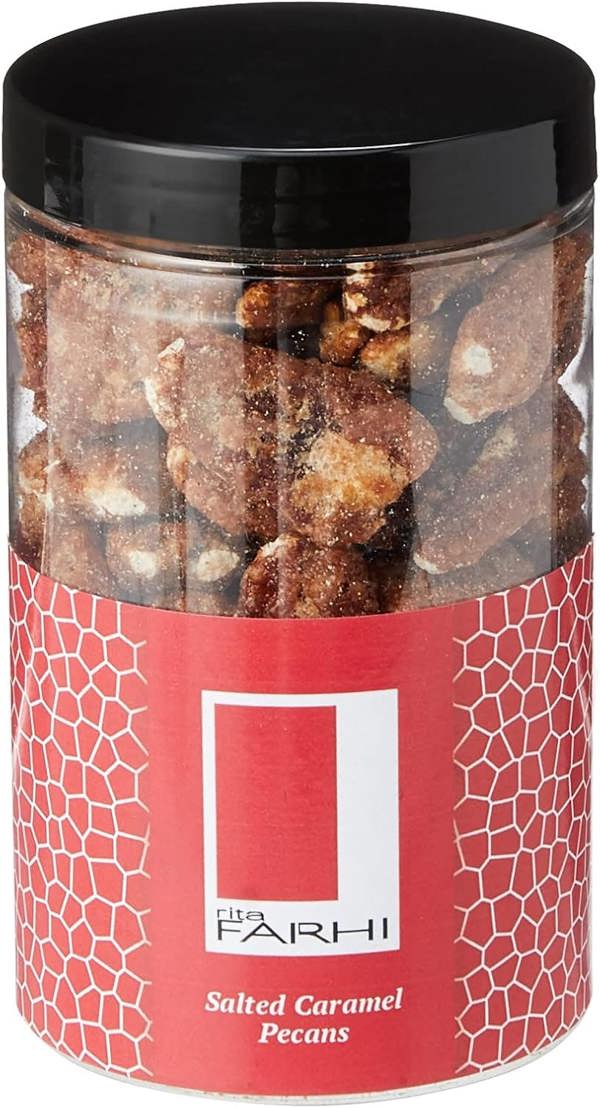 Rita Farhi Caramelised Salted Caramel Pecans in a Luxury Gift Jar 200g