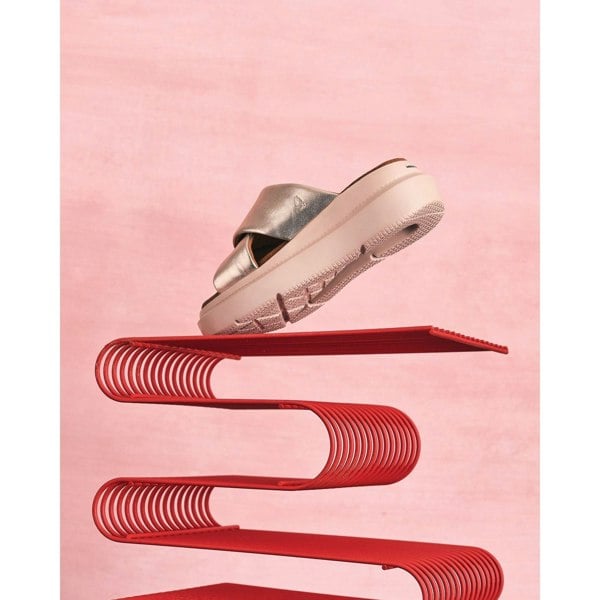 Hush Puppies Uplift Leather Women's Champagne Sandals