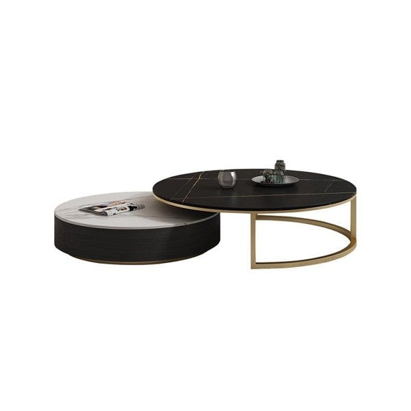 Bigbiglife Nesting Coffee Table With TV Stand, Sintered Stone-Weilai Concept-Weilai Concept