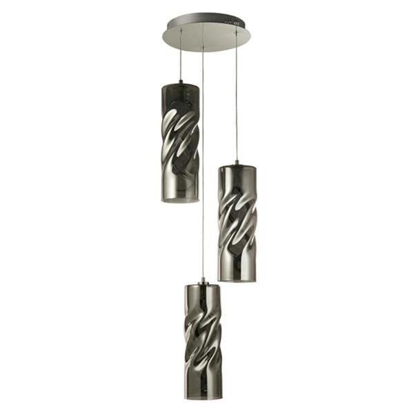Pagazzi Lighting Demeter 3 Light Smoked Glass LED Cluster Ceiling Pendant