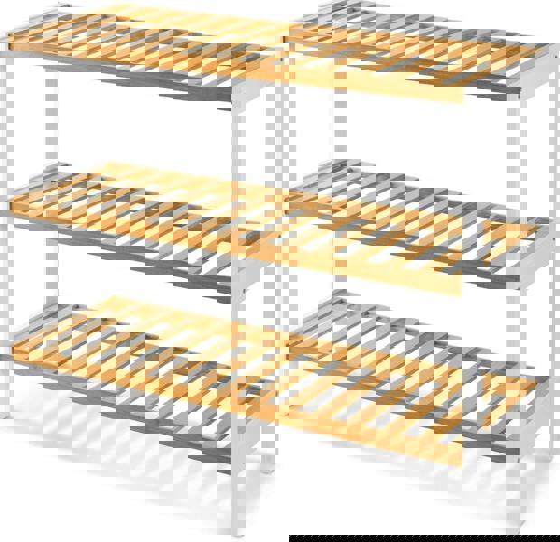 MANTRARAJ Bamboo 3 Tier Shoe Rack Easy Assembly Storage Shelf Organiser Wooden Shoe Rack