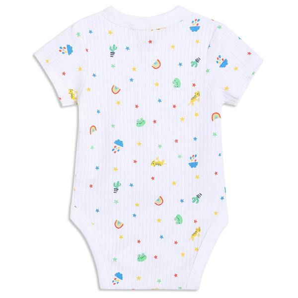 Mini Cuddles Baby Boys 3pk Printed Bodysuits, Multicolour