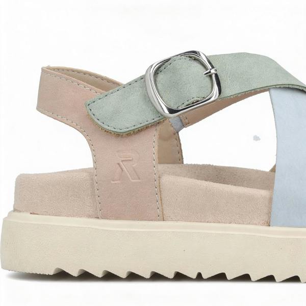 Rieker V5663 Ankle Strap Sandals in Light Brown