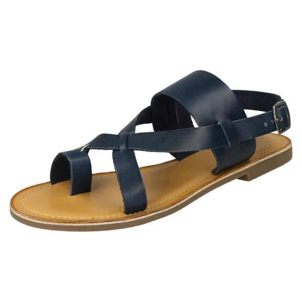 Leather Collection Ladies Leather Collection Toe Loop Sandals F00127