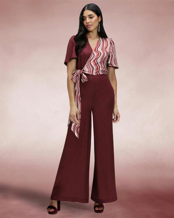 HotSquash Overwrap Print Jumpsuit