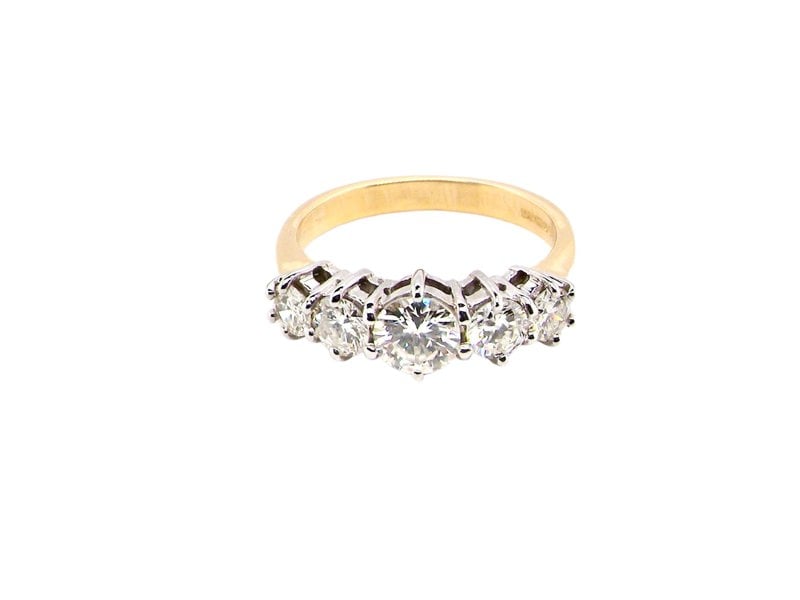 Vintage Tom An impressive five stone diamond ring