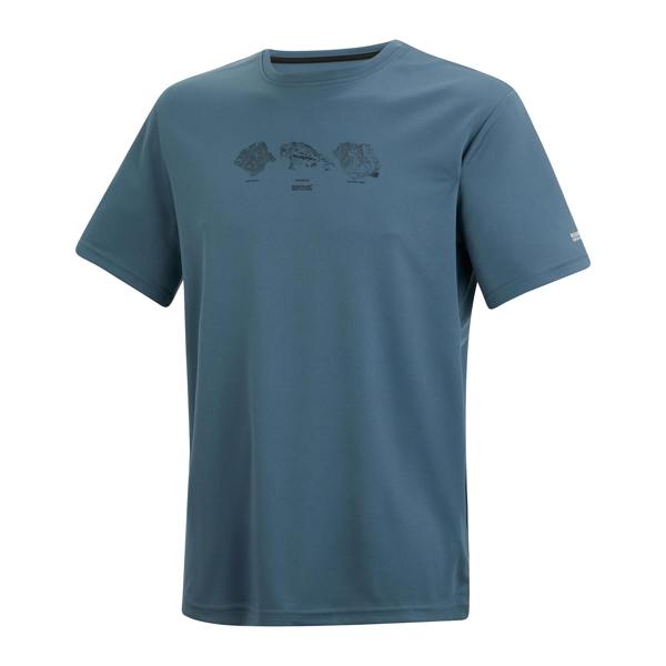 Regatta Mens Fingal Illustration T-Shirt - China Blue - 