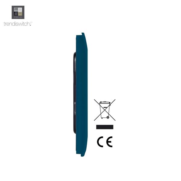 Trendi Switch Single Blanking Plate in Midnight Blue