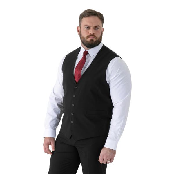 Duke Mens D555 Ted 4 Way Stretch Suit Jacket - Black - 