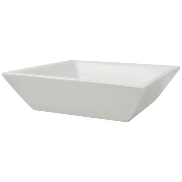 Berkfield Basin Square Ceramic White 41.5x41.5x12 cm