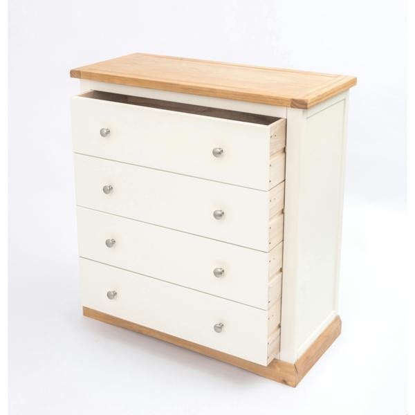 Cabinet Bits Trevi 4 Drawer Chest of Drawers Chrome Knob