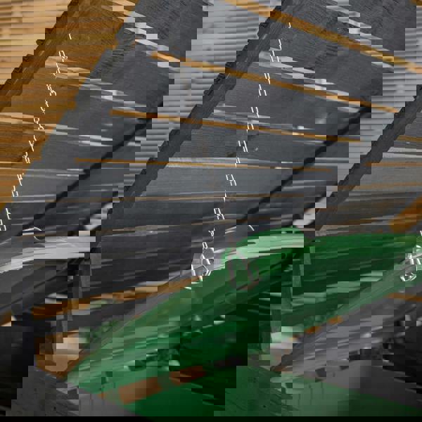 Samuel Alexander 1.43m x 1.16m Outdoor Wooden Garden Double Wheelie Bin Store Storage for 2 Bins in Dark Grey