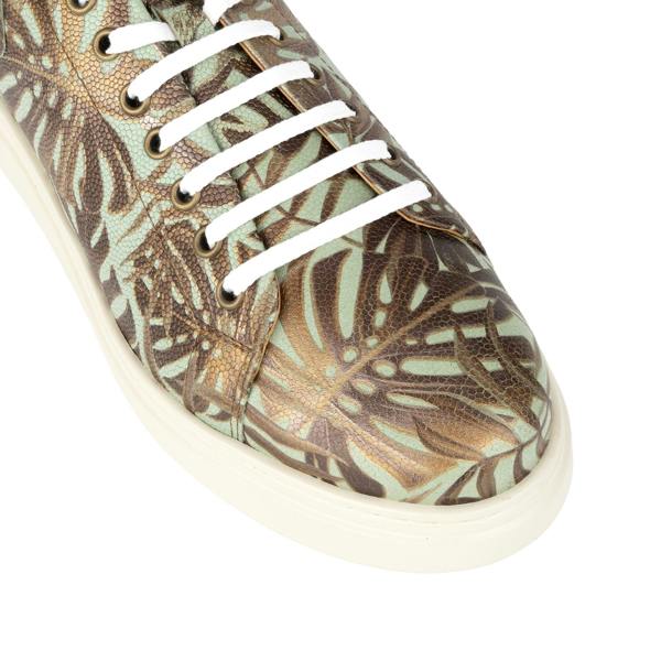 Embassy London Sun City - Mint & Jungle - Men's Leather Trainer