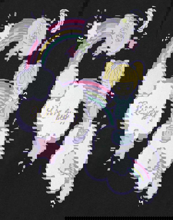 Polly Pocket Womens Black 90's Baby Black Short Sleeved T-Shirt