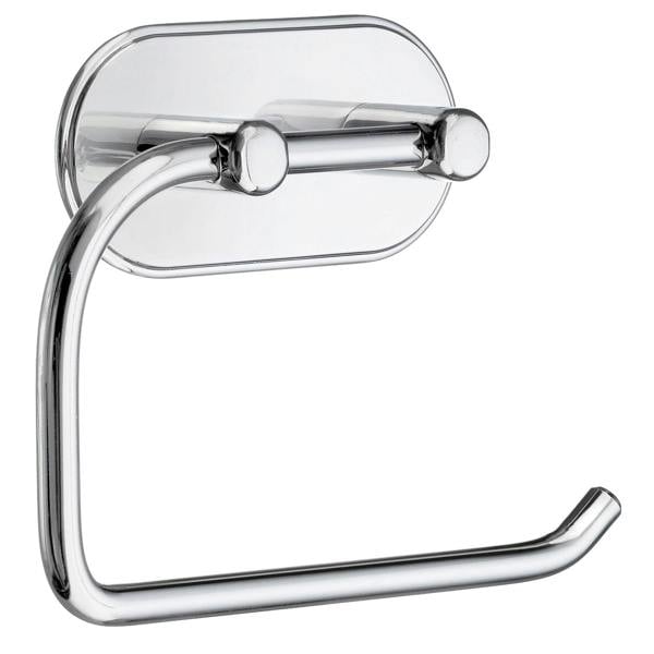 Polished chrome toilet roll holder