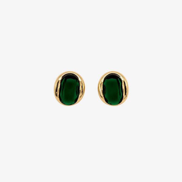 Uchi & Soto Enso Green Stone Stud Earrings