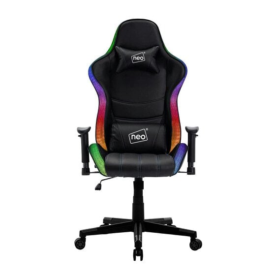 Neo Black Faux Leather Gaming Chair with LED Lights