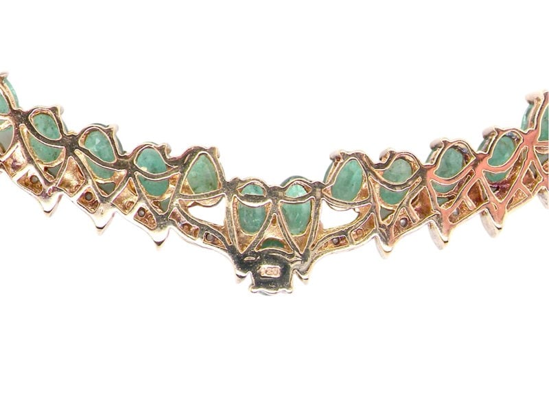 Vintage Tom An emerald and diamond feature necklace