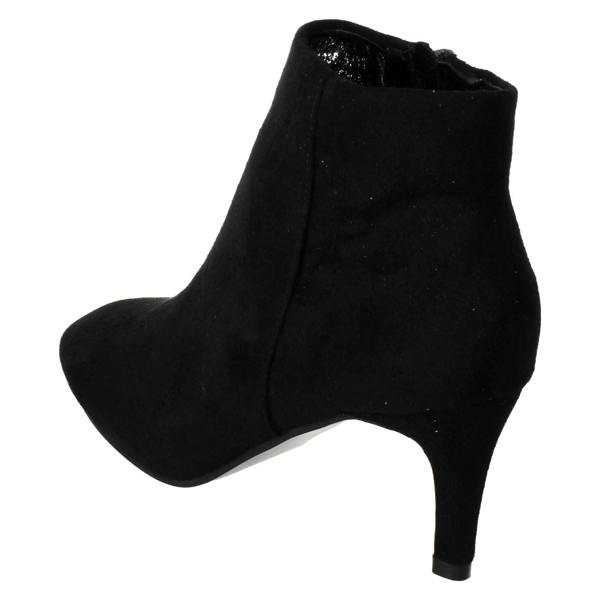 Ladies Collection High Heel Ankle Boots with Zip Fastening F51236