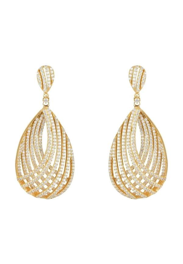 Vortex Teardrop Earring Gold - LATELITA Earrings