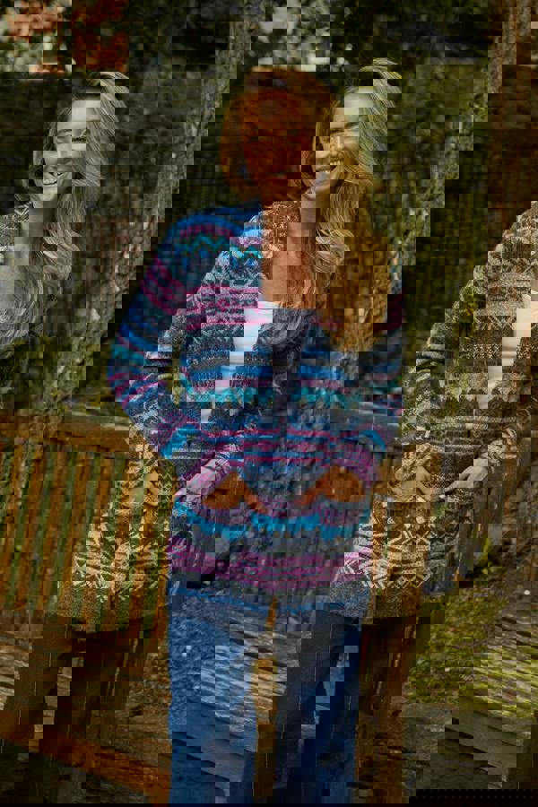 Aztec Print Pocket Detail Longline Cardigan