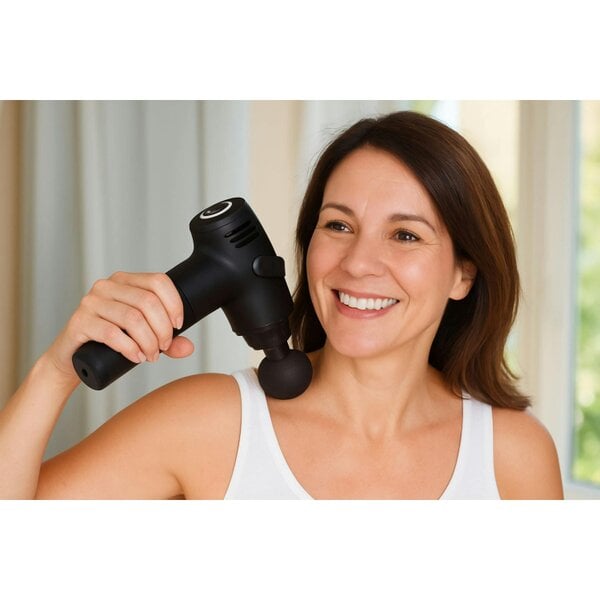 Dyzi 5 in 1 Massage Gun with 5 Interchangeable Massage Heads - Black - Massage Gun with 5 Interchangeable Massage Heads