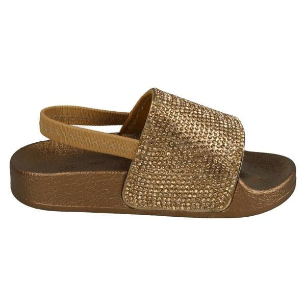 Spot On Girls Spot On Elasticated Diamante Sliders H0312