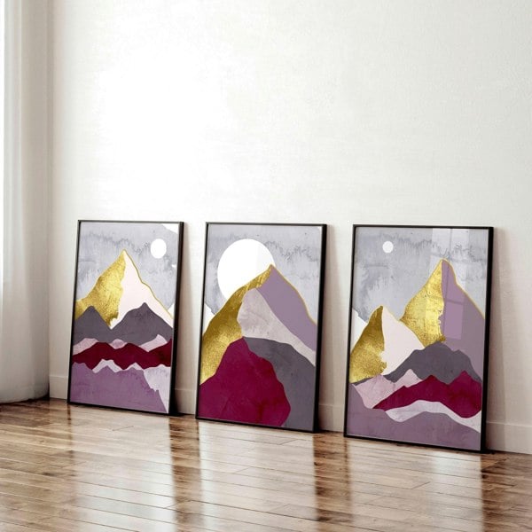 Scandi prints for home office | set of 3 framed wall art