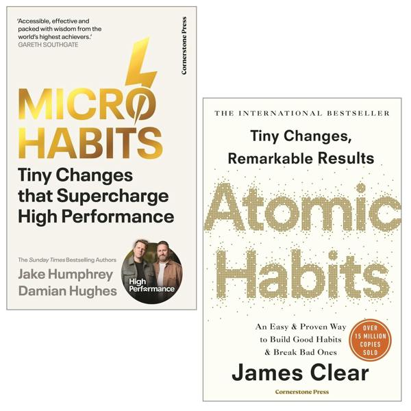Atomic Habits by James Clear and Micro-Habits by Jake Humphrey, Damian Hughes 2 Books Collection Set