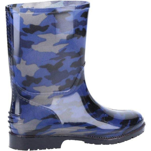 Cotswold PVC Jnr PVC Girls Navy Camo Wellington Boots