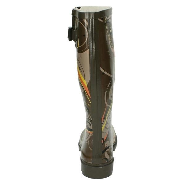 Spot On Ladies Spot On Swirls Design Wellington Boots