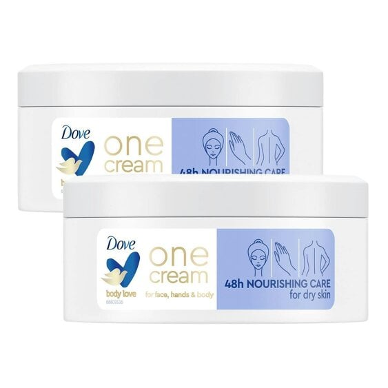 Dove Light One Cream Nourshing Care 250ml, Face Hands & Body for Dry Skin 2 Pack
