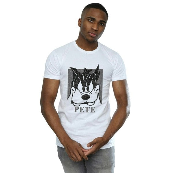 Disney Mens Pete Cropped Head T-Shirt - White