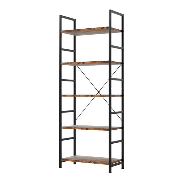 Levede Ladder Shelf Bookcase 5 Tier Bookshelf Display Cabinet Steel Heavy Duty