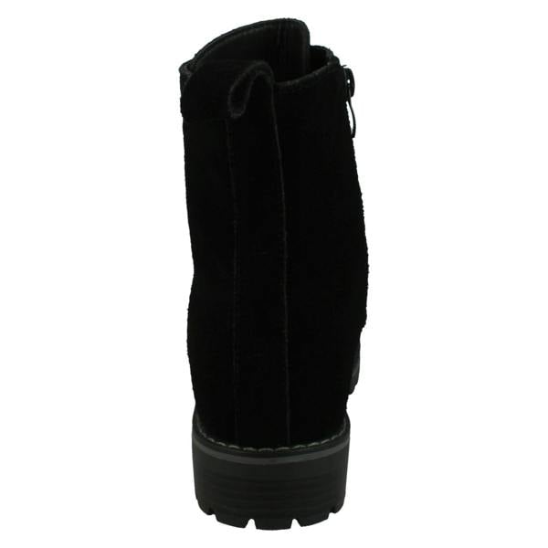 Spot On Ladies Spot On Low Lace Up Ankle Boot with Inside Zip F51206