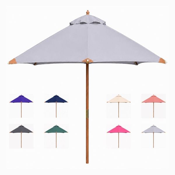 The Garden Marketplace 3.5m Premium Hardwood Garden Parasol Umbrella
